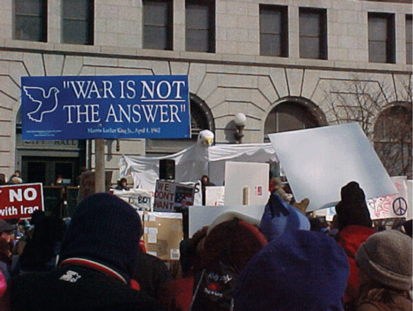 Anti-War Rally at the Duluth Courthouse (March 8, 2003)